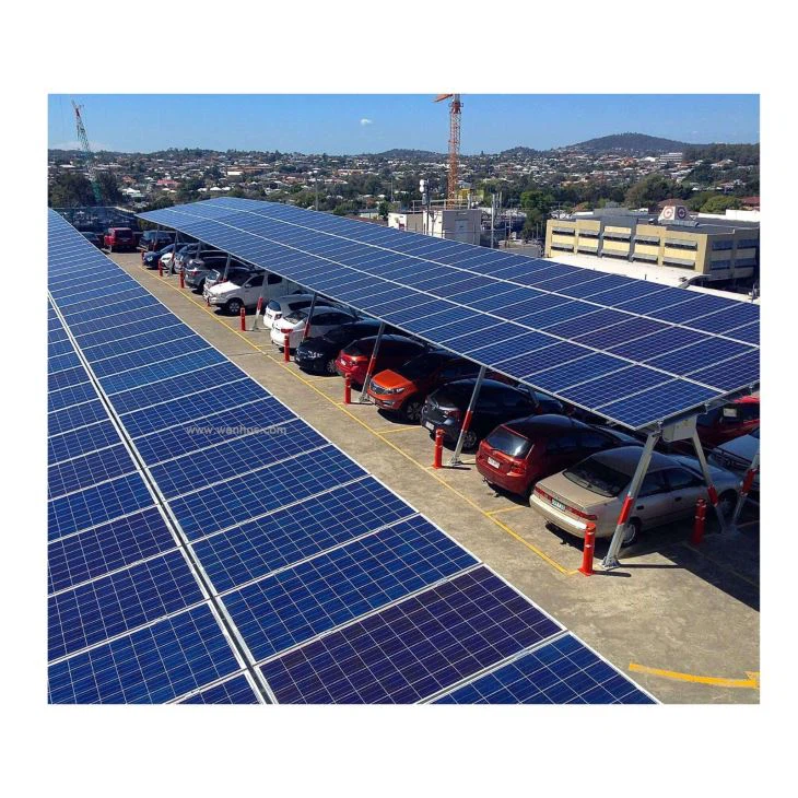 Anodized Aluminum Car Parking / Carport Solar Energy Mounting System Pv Rack Design